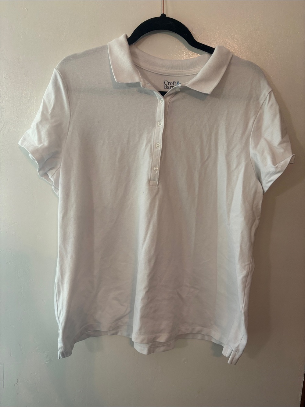 croft & barrow White Women's Polo Shirt - Short Sleeve